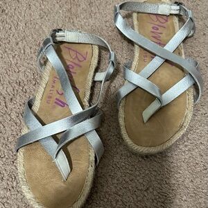 Blowfish Silver Sandals. Size 7 women’s.